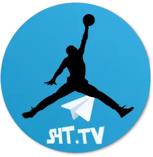 🏀 S4T.TV sticker, silhouette, basketball, telegram, logo, sport telegram sticker