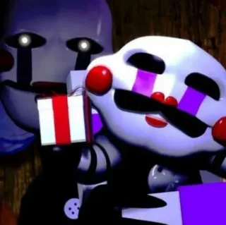 💜 The Puppet Five Nights at Freddy's animatronic, puppet, horror, videogame, scary telegram sticker