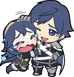 👨‍👧 Marth Fire Emblem Anime, Chibi, Chorando, Fofo, Fire Emblem, Marth, Lucina telegram sticker