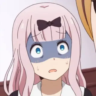 😰 Chika Fujiwara Kaguya-sama: Love Is War anime, shocked, surprised, chika fujiwara, kaguya-sama whatsapp sticker