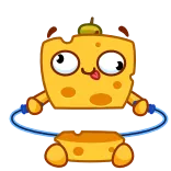 🤪 Dibujos animados, Queso, Personaje, Comida, Divertido, Mono telegram sticker