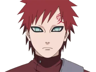 😕 Gaara Naruto gaara, naruto, anime, manga, cartoon telegram sticker