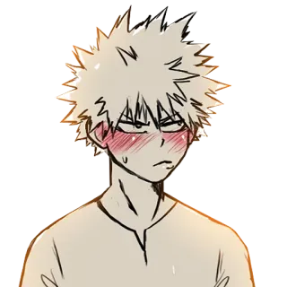 😅 Katsuki Bakugo My Hero Academia Anime, Jongen, Blozen, Schattig, Bakugo telegram sticker