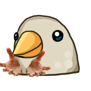 🐦 bird, cute, hands, animal, offering telegram sticker