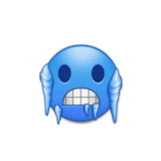 🥶 frio, emoji, gelo, congelando, inverno telegram sticker