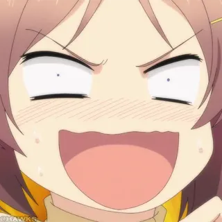 🧪 动漫, 搞笑, 脸, 生气 telegram sticker