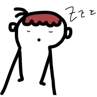 💤 zzz 자는, 피곤한, 졸린, 만화, 캐릭터, zzz telegram sticker