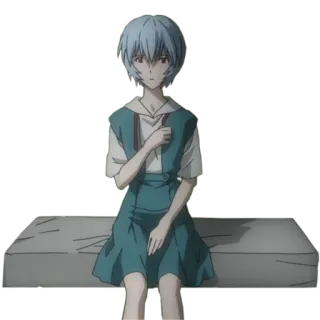 🤒 Rei Ayanami Neon Genesis Evangelion Anime, Personagem, Garota, Rei Ayanami, Evangelion whatsapp sticker