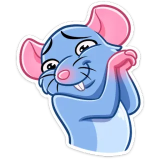 ☺️ rat, souris, dessin animé, animal, mignon, autocollant, drôle telegram sticker