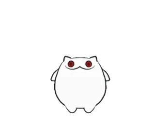 👌 gato, gordito, blanco, animal, lindo, pegatina telegram sticker
