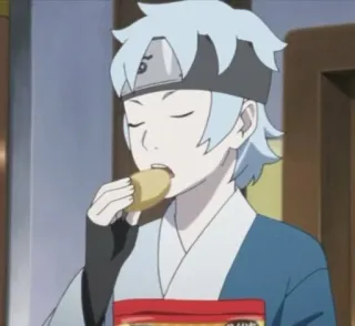 🌌 Mitsuki Boruto anime, character, eating, mitsuki, boruto, food telegram sticker