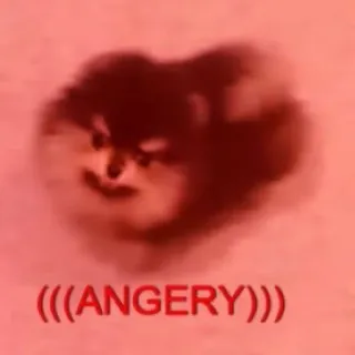 😡 (((ANGERY))) chien, colère, mème, animal de compagnie telegram sticker