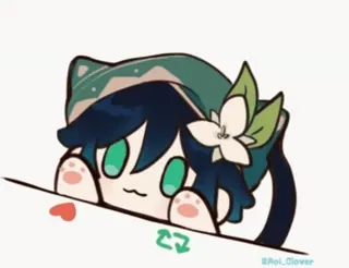🍷 Venti Genshin Impact venti, genshin impact, anime, imut, kucing telegram sticker