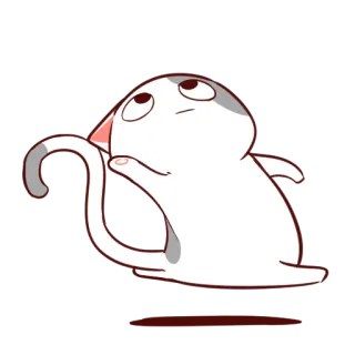 🏃 gato, pensando, desenho animado, animal, fofo telegram sticker
