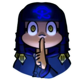 😶 finger to lips, shush, silence, quiet, character telegram sticker