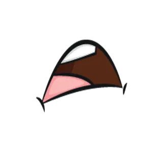 😔 boca, aberta, desenho animado, expressão, engraçado whatsapp sticker
