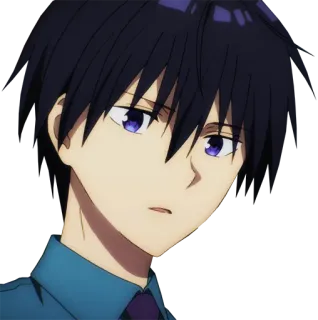 😧 Anime, Masculino, Retrato telegram sticker