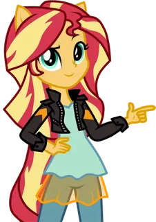 😉 Sunset Shimmer My Little Pony: Equestria Girls サンセットシマー, エクエストリア・ガールズ, アニメ, 友情, ポニー whatsapp sticker