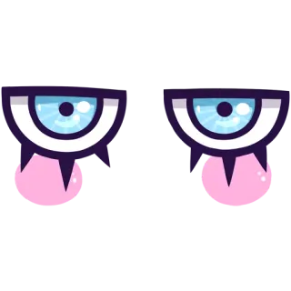 😍 eyes, cute, cartoon telegram sticker