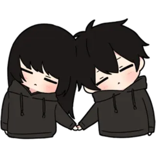 ❤️ couple, love, kawaii, cute, anime, relationship telegram sticker
