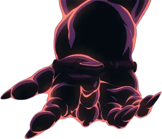 🅱️ hand, digital art, illustration, purple, glowing telegram sticker