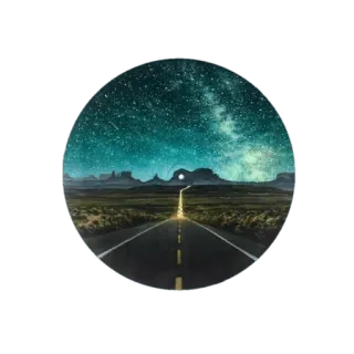 ✨ night sky, landscape, road, stars, scenery, desert, mountains, nature telegram sticker