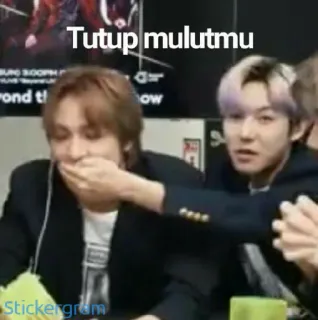 🤭 Tutup mulutmu stilte, hou je mond, meme, grappig telegram sticker