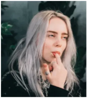 ☺️ Billie Eilish 歌手, 名人, 音乐, 流行, 艺术家 telegram sticker