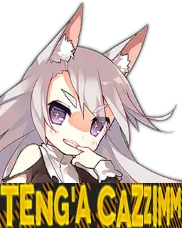 😈 TENG'A CAZZIMM Anime, Menina, Raposa, Desenho animado, Meme telegram sticker