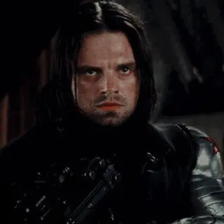 😐 Winter Soldier Зимний Солдат, Баки Барнс, Marvel, супергерой, боевик, оружие, металлическая рука, солдат telegram sticker