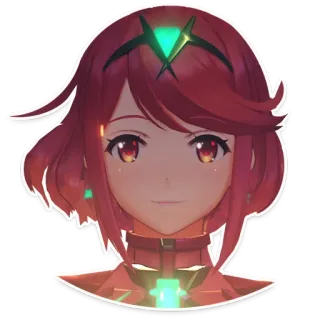 😌 Pyra Xenoblade Chronicles 2 anime, video game, character, pyra, xenoblade chronicles telegram sticker