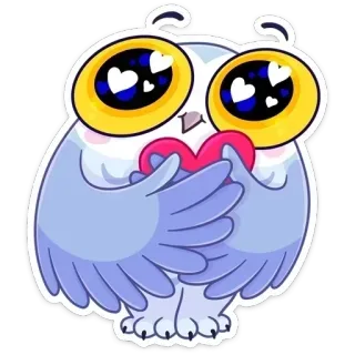 ☕️ owl, heart, love, cartoon, cute telegram sticker