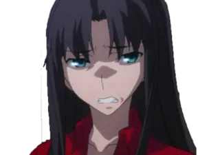Rin Tohsaka by #SaKur whatsapp stickers