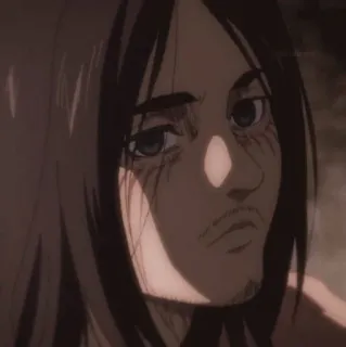 🖤 Eren Yeager Attack on Titan アニメ, マンガ, エレン, イェーガー, 進撃の巨人, キャラクター telegram sticker