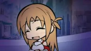 🙃 Asuna Yuuki Sword Art Online Anime, Personaggio, Femmina, Kawaii, Chibi, Sword Art Online, Asuna telegram sticker