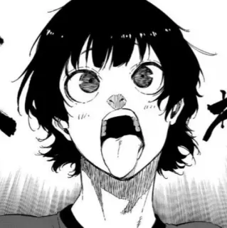 💦 anime, manga, shocked, tongue, expression whatsapp sticker