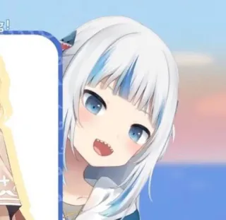 🔱 Gawr Gura Anime, Vtuber, Süß, Hai whatsapp sticker