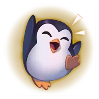 😄 pingwin, słodki, zwierzę, kreskówka, szczęśliwy telegram sticker