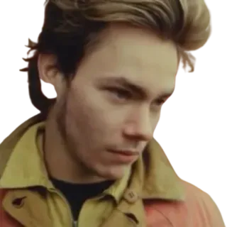 😔 River Phoenix actor, retrato, celebridad, persona, estrella de cine telegram sticker