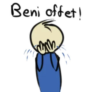 😭 Beni offet! pleurer, triste, contrarié, dessin animé, émotionnel, larmes telegram sticker