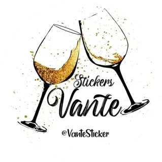 🐚 Stickers Vante @VanteSticker вино, бокалы, праздник, напиток, алкоголь whatsapp sticker