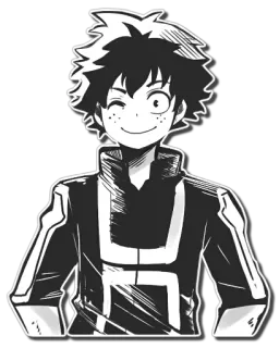 😉 Izuku Midoriya My Hero Academia 緑谷出久, 僕のヒーローアカデミア, アニメ, ステッカー, 漫画 telegram sticker