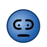 😨 Emoji, Smutny, Niebieski whatsapp sticker