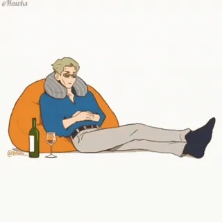 😐 man, zitten, wijn, drinken, ontspannen, casual, volwassen telegram sticker