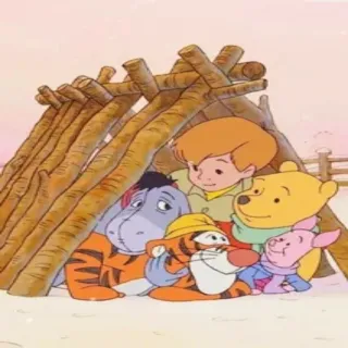 🏡 Winnie the Pooh winnie the pooh, tigger, piglet, eeyore, christopher robin, cartoon, friends telegram sticker