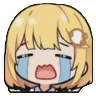 😭 Amelia Watson anime, crying, emotional, kawaii, vtuber telegram sticker