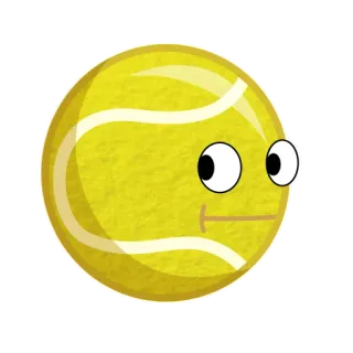 👀 pelota de tenis, dibujos animados, deportes, pelota, tenis, animado telegram sticker