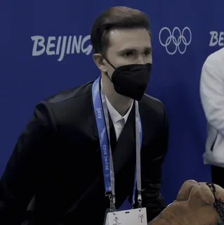 😌 BEIJING pékin, olympiques, masque, homme, costume telegram sticker