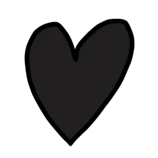 🖤 corazón, amor, corazón negro, símbolo, pegatina telegram sticker