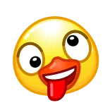 🤪 emoji, cartoon, funny, face, silly, expression, yellow telegram sticker